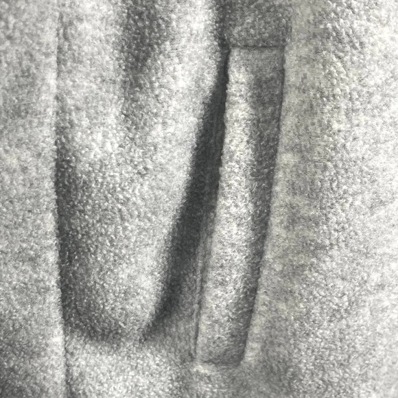 Talbot’s Women’s  Gray Pea Coat Sz 1X Single Breasted Fleece Collared Pockets - Picture 8 of 10